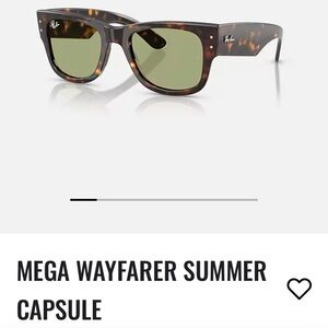 Ray-Ban ‘Summer Capsule’ Tortoise and Green Lens Wayfarer Sunglasses
